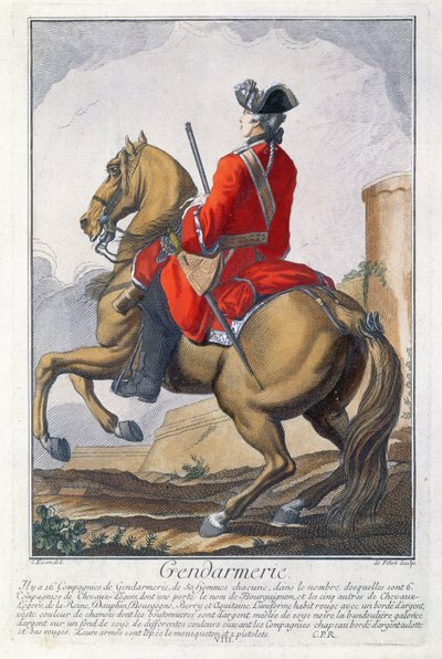 Gendarme Mounted on a Horse by Charles Joseph Dominique Eisen